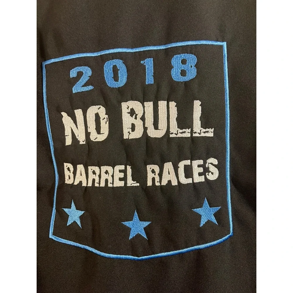 Carroll Original Wear Vest Mens XL Black Excellent 2018 No Bull Barrel Races Zip